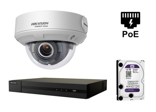 Kamera IP HIKVISION o rozdzielczości 4 megapikseli - KIT1-HWI-D640H-Z