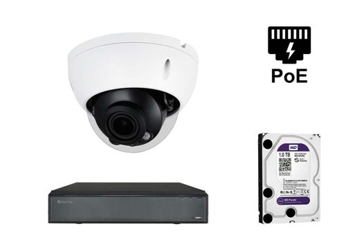 Kamera kopułkowa IP X-Security - KIT1-XS-IPD844ZSWH-4P
