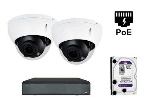Kamera kopułkowa IP X-Security - KIT2-XS-IPD844ZSWH-4P