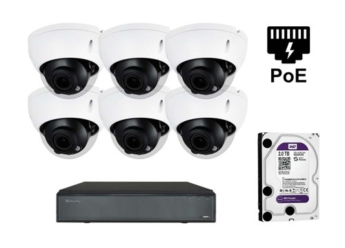 Kamera kopułkowa IP X-Security - KIT6-XS-IPD844ZSWH-4P