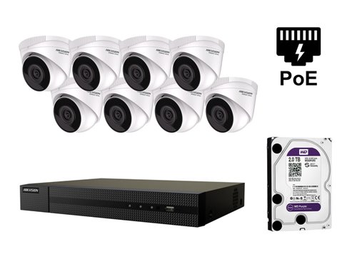 Kamera IP Hikvision 4 megapiksele - KIT8-HWI-T241H