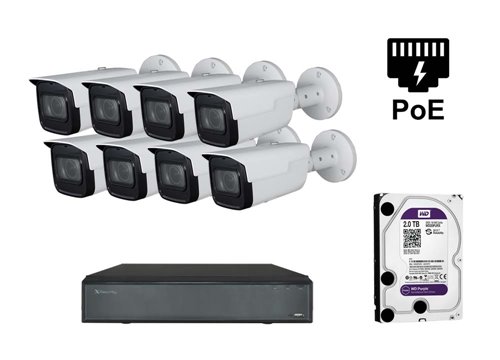 Kamera IP Starlight 4K - KIT8-XS-IPCV830SAW-8-EPOE