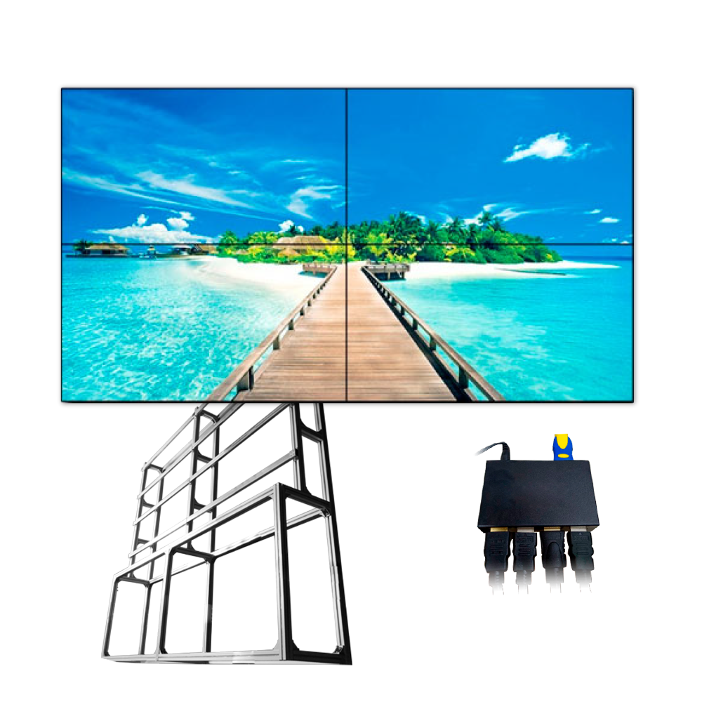 Kompletny zestaw do ściany wideo - KIT-VIDEOWALL55-2X2-FLOOR