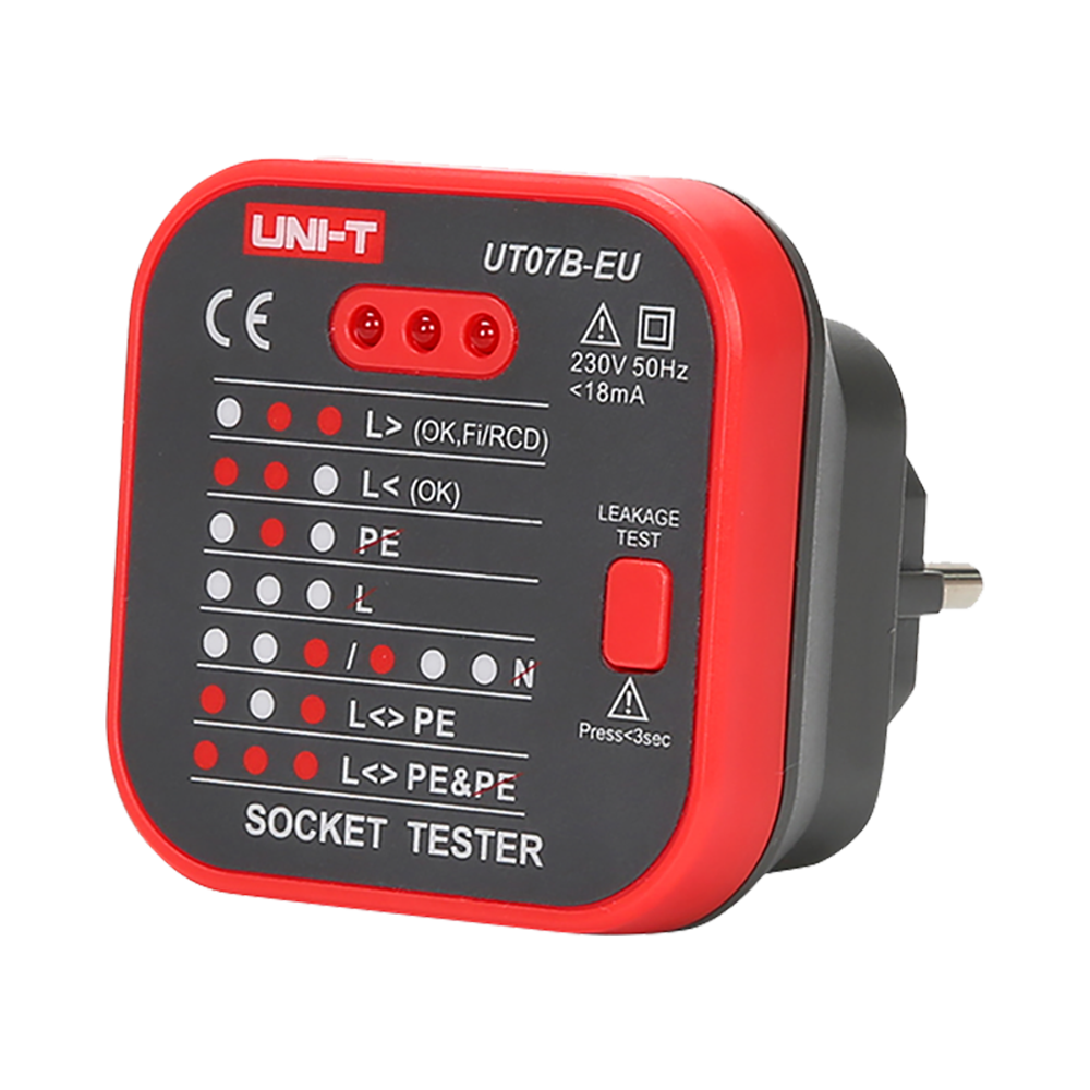 Tester gniazd elektrycznych UE - MT-SOCKET-UT07B-EU