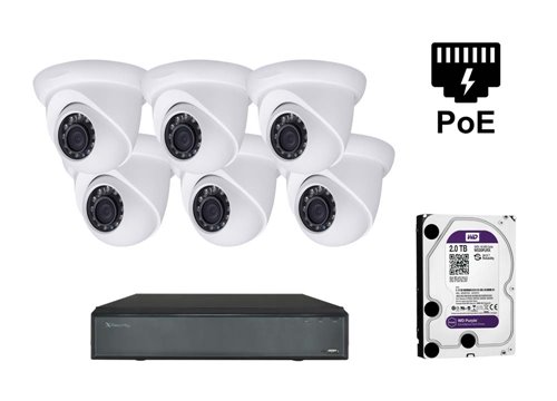 Kamera IP X-Security 5 MP - KIT6-XS-IPDM741WH-5