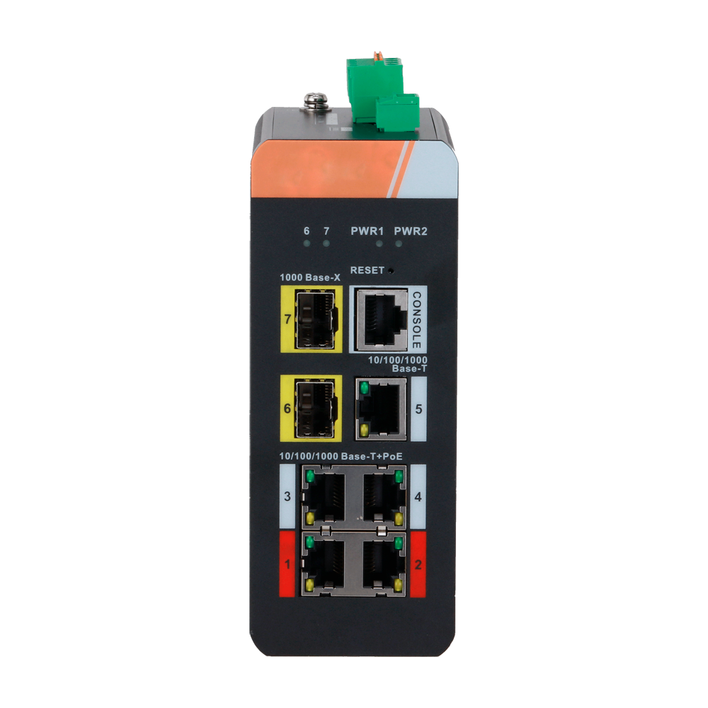 Switch X-Security PoE - XS-SW0704HIPOE-MGF-120-DIN