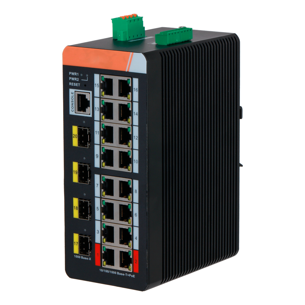 Switch X-Security PoE - XS-SW2016HIPOE-MGF-240-DIN